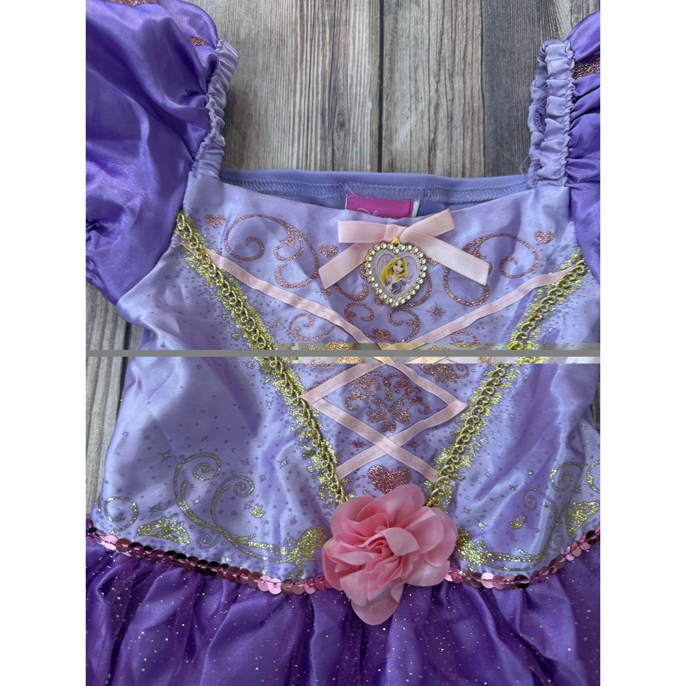 Disney Rubies Tangled Rapunzel Dress Costume Girl's Small (4-6X) Purple Princess - Picture 4 of 6